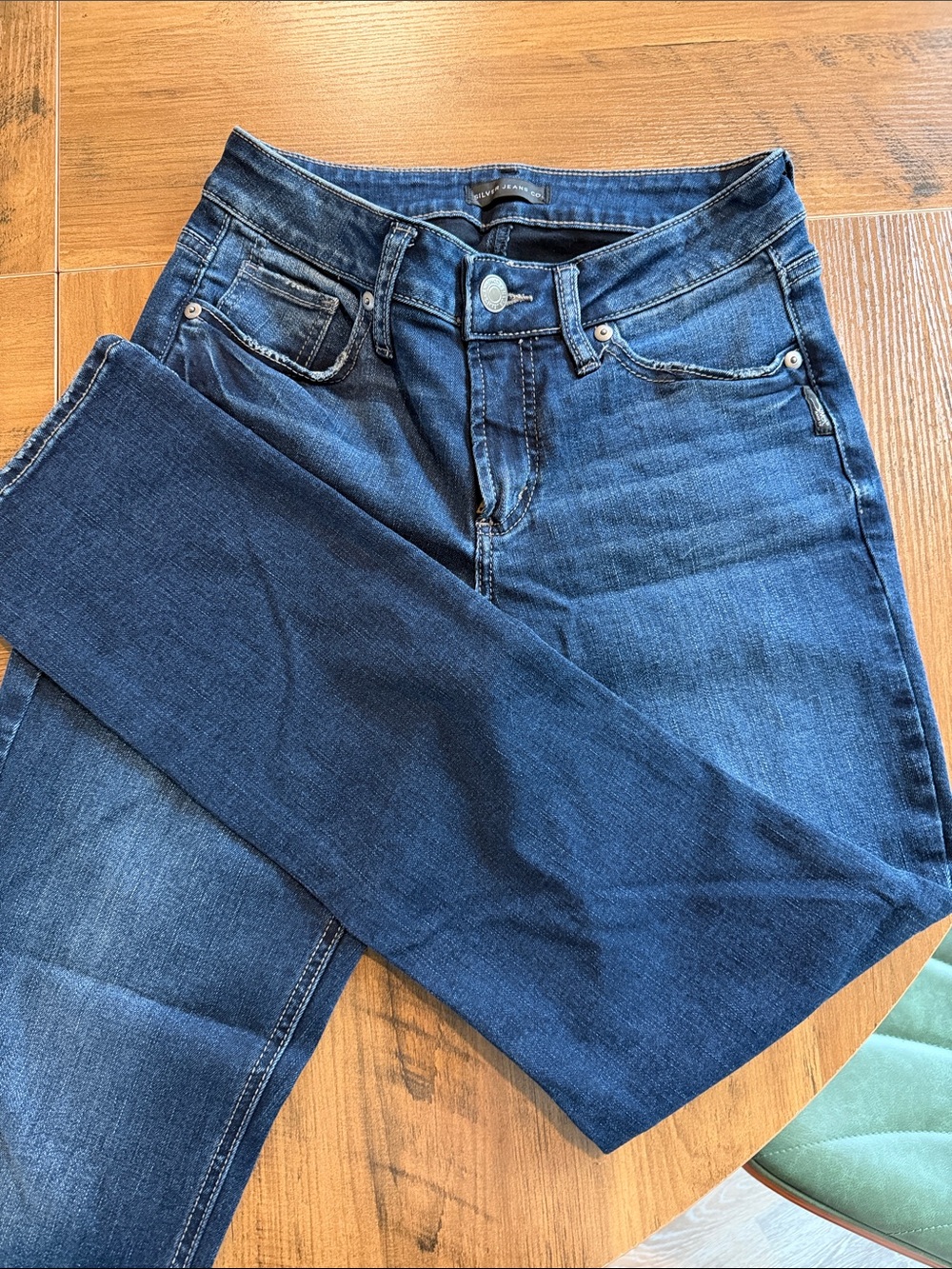 Silver Jeans Women's Dark Blue Straight Leg Jeans